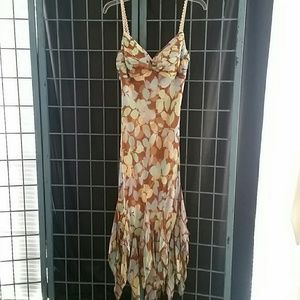 Sangria sundress with flutter hem